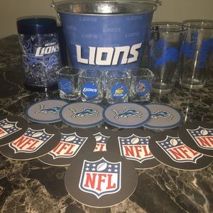 Detroit Lions Glasses Set.